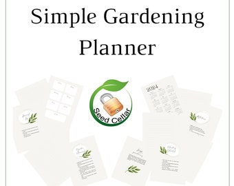 Garden Planning for printing, digital file, easy garden planner for beginner, Garden planner for heirloom seeds
