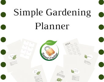 Garden Planning for printing, digital file, easy garden planner for beginner, Garden planner for heirloom seeds