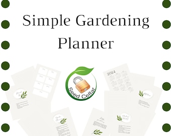 Beginner Garden Planner, Heirloom Seeds, Printable (Digital File)