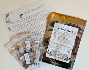 Bee Attracting Herb Seed Garden Kit, Pollinator Friendly