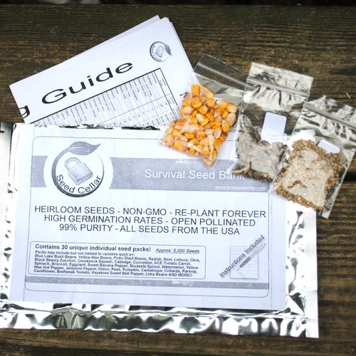 Emergency Survival Vegetable  Non-Gmo, Heirloom Seed Pack-100% Heirloom- Easy to grow! 30 varieties~garden gift