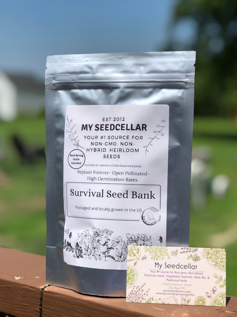 Emergency Survival Vegetable Seed Kit Heirloom Seed Pack Etsy