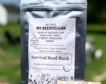 Emergency Survival Vegetable Heirloom Seed Pack- Non-Hybrid- Survival Seed Kit - Seed Bank - Garden Kit- Seed Kit