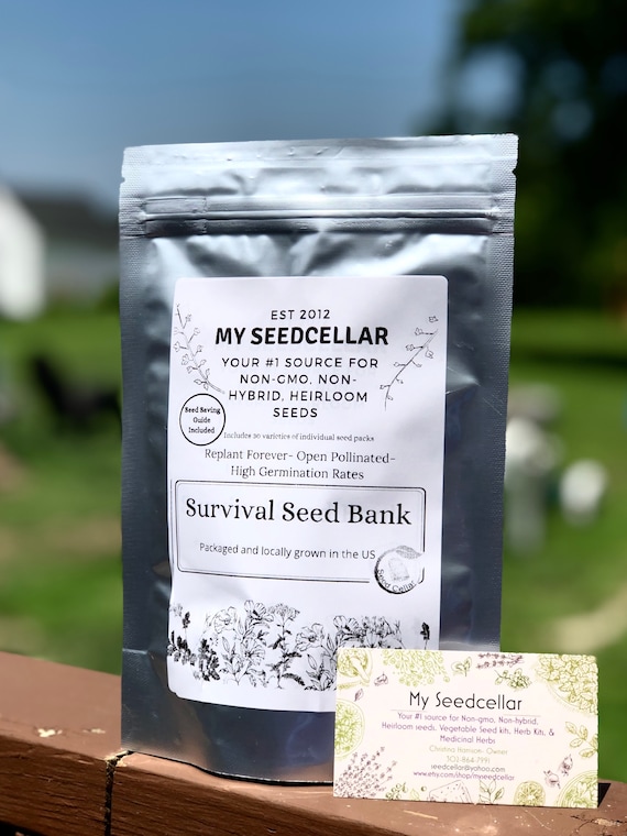 Heirloom Seed Kit for the Beginner Gardener comes with 30 varieties of Non-GMO seeds with High Germination rates 5,000 seeds