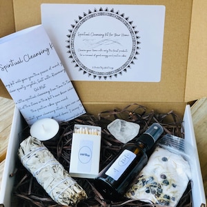 House Cleansing Kit for Spiritual cleansing and renewal, Energy Clearing Kit, Spirit Cleansing Box, House Blessing Kit, Valentine&#39;s Gift