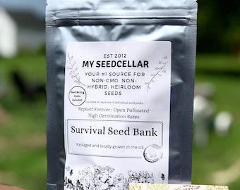 Emergency Survival Vegetable Seed Kit|  Non-Gmo| Heirloom Seed Pack|100% Heirloom-Easy to grow!