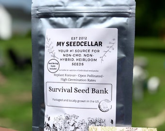 Ultimate Emergency Survival Heirloom Seed Kit - Non-GMO, Non-Hybrid Varieties