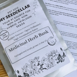 Banque d'herbes - 15 herbes ! | Graines biologiques pour la culture, graines de jardin, graines d'herbes pour le jardin, millefeuille, hysope, cayenne, mélisse, etc.