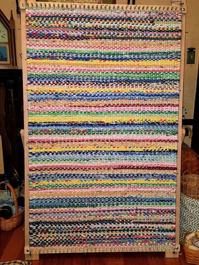 Loom, Big Boy Adjustable Twining Loom With Leg Set, Makes 3' X 5' rug Plus multiple sizes. 3-4 weeks until built and shipped. image 8