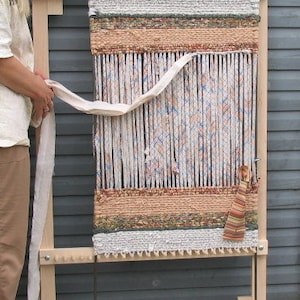 Adjustable Twining Loom for Rag Rugs, Place mats and Potholders. Maple MADE TO ORDER, the Flag Ship! 1 to 2 weeks until shipping
