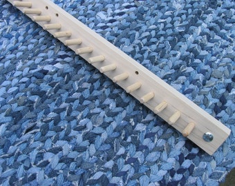 Cross Arm With 25 Pegs For Adjustable Twining Loom, Maple