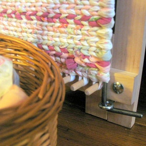 Loom, Adjustable Twining Loom, in Maple for Rag Rug Weaving, Made to ...