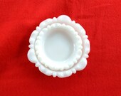 Milk Glass Nesting Ashtrays 2 Piece Anchor Hocking