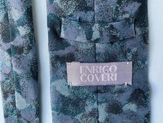 Enrico Coveri Necktie Blue Pattern Tie - image 7