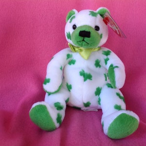 Clover Beanie Baby Ty Bear 2001 Beanie Baby St. Patrick&#39;s Beanie Baby