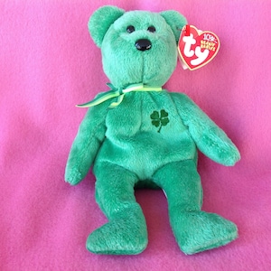 Dublin Beanie Baby Ty St. Patrick&#39;s Day Beanie Baby 2002 Irish Beanie Baby Lucky Beanie Baby