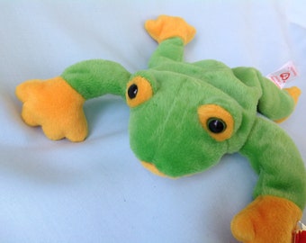 Smoochy Beanie Baby Ty Green Frog Beanie Baby 1997 Ty Plush Beanie Babies