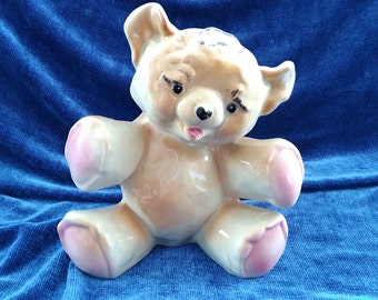 Teddy Bear Planter Morton Pottery Bear Planter Vintage Teddy Bear Container