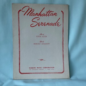 Manhattan Serenade Sheet Music 1942