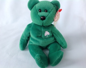 Erin Beanie Baby 1997 Irish Shamrock Bear Ty Beanie Bear 1997