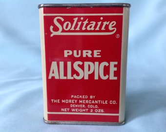 Solitaire Spice Tin  Morey Mercantile Company Solitait Allspice