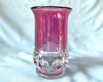 Tiffin Franziskaner Rubin Kings Crown Becher Daumen Druck Cranberry Flash Becher 10 oz