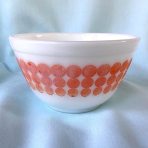 Pyrex Orange Dot Bowl 1 1/2" pint Orange Dot Bowl New Dots Bowl #401