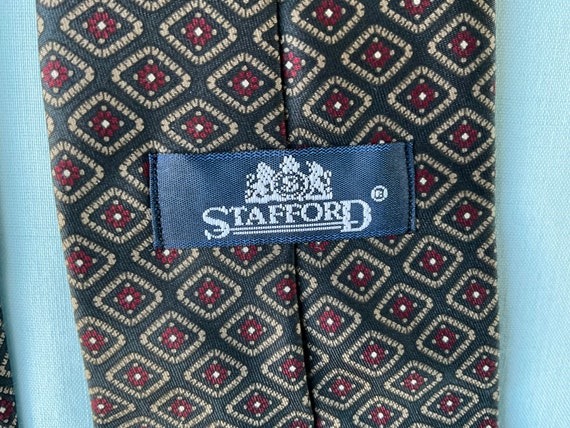 Stafford Necktie Deep Gray with Red Man's Tie - image 6