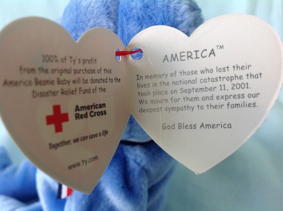 America Beanie Baby 2001 Ty Beanie Baby America 2001 Etsy