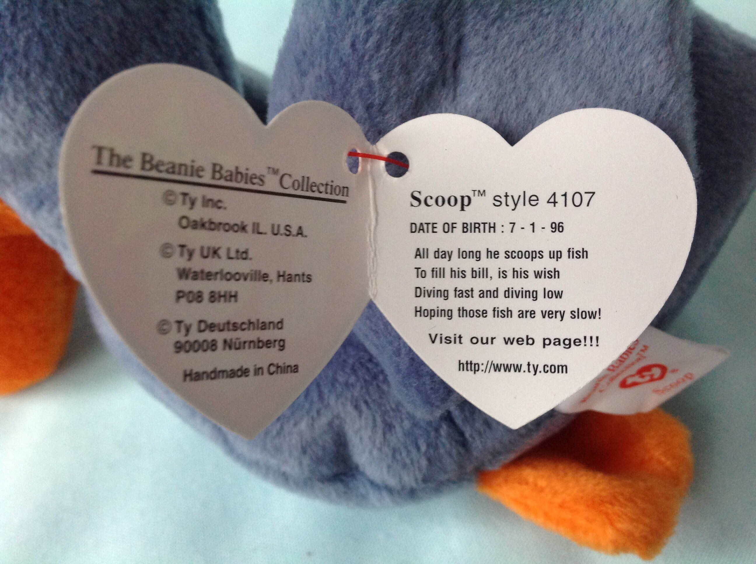 Scoop Beanie Baby Ty Pelican 1996 Scoop Beanie Baby Retired - Etsy