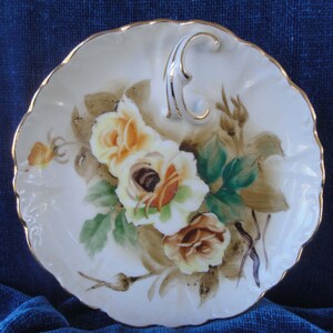 Yellow Rose Plate Ucagco Yellow Rose Handled Lemon Plate Shallow Bowl