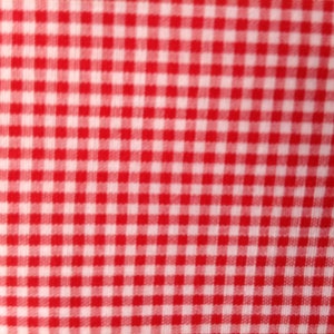 Red and White Check Fabric Christmas Check Material 2 Yards x 44&quot;