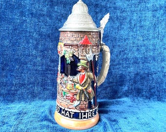 German Stein 16 Ounce Stein Western Germany