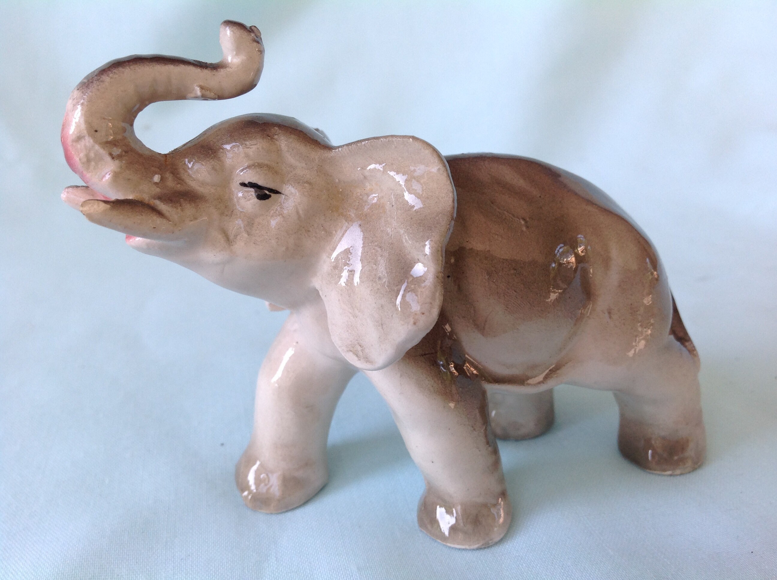 Elephant Figurine Porcelain Elephant Made in Japan Etsy