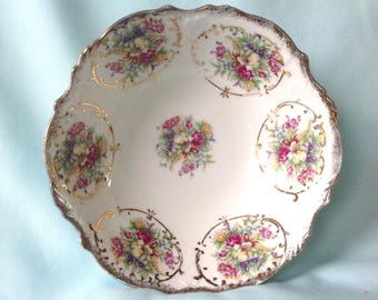 Rosa und weiße Rosen-Schüssel 8 "weiße Blumenschüssel