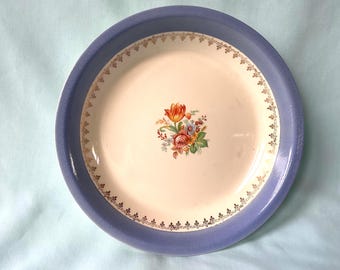 Blaue Tortenplatte, Periwinkle Tortenplatte von Universal Potteries