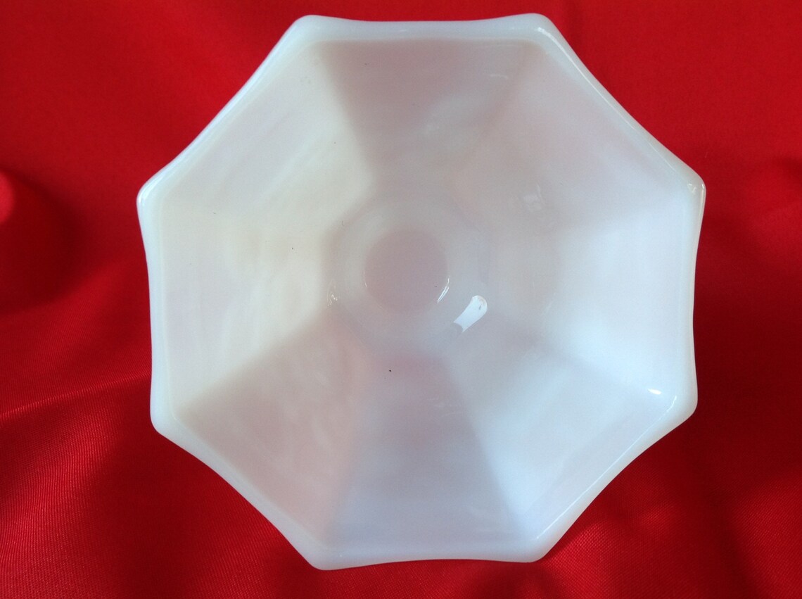 Milk Glass Compote, Fruit Bowl, Planter Milk Glass Candy Dish Anchor ...