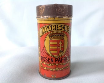 Ungarischer Spice Tin Vintage Rosen Paprika Spice Tin