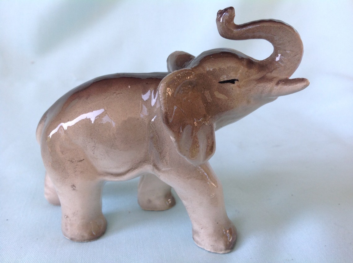 Elephant Figurine Porcelain Elephant Made in Japan Etsy