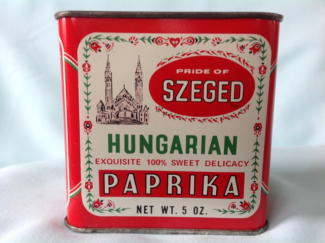 Szeged Spice Tin Hungarian Paprika Spice Container Etsy