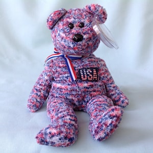 EE. UU. Ty Beanie Baby 2000 Ty Patriotic USA Bear Beanie Baby Americana Beanie Baby
