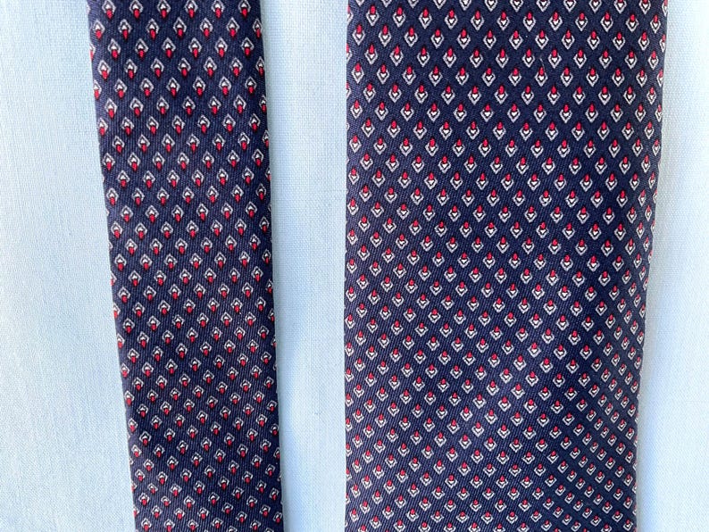 New Traditions Navy Blue With Pattern Necktie - Etsy