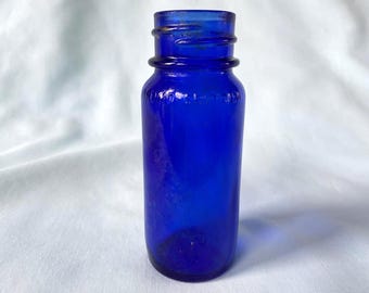 Bouteille d'eau de Seltz cobalt bromo 4 po.