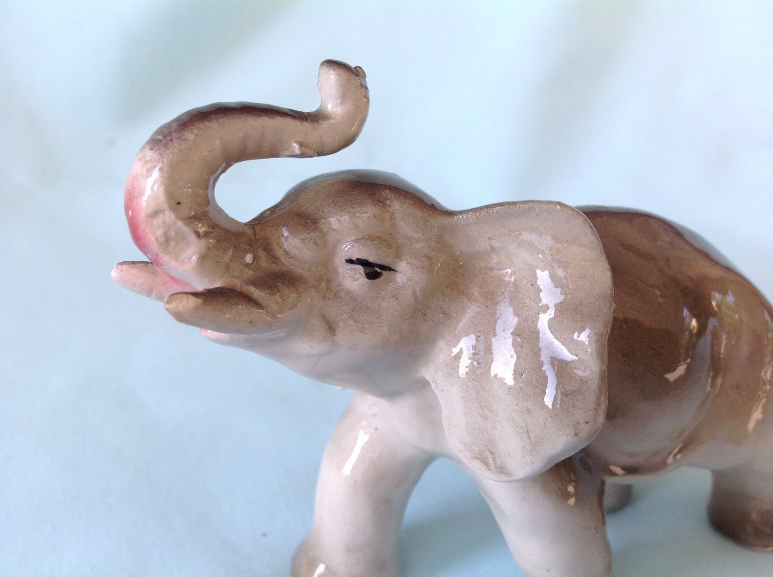 Elephant Figurine Porcelain Elephant Made in Japan Etsy
