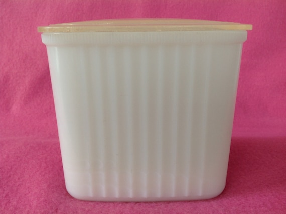 Refrigerator Dish With Lid Milk Glass Storage Dish Hazel Atlas Dish 