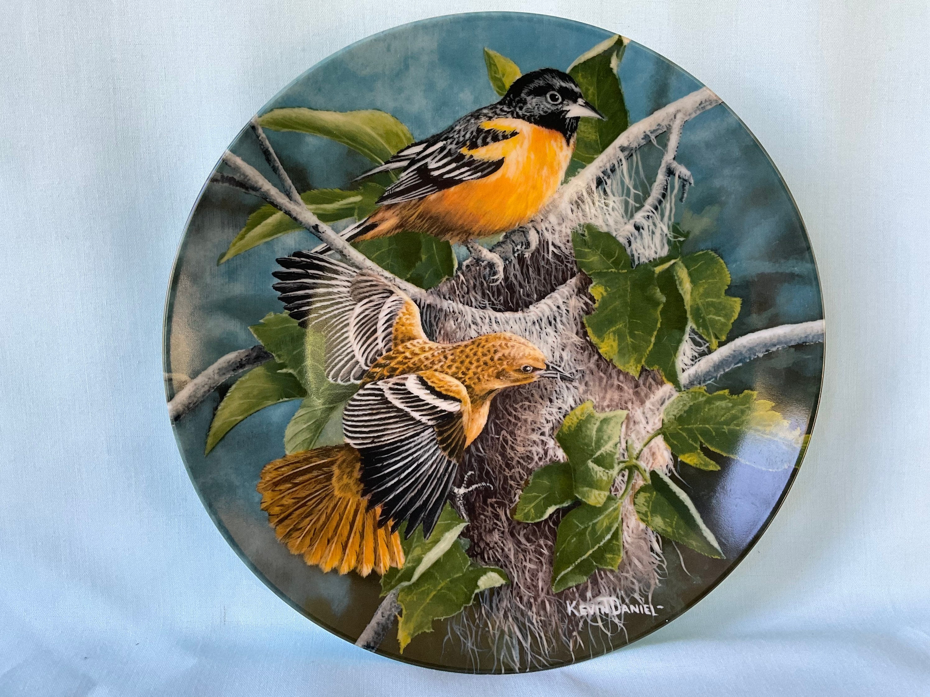 Baltimore Oriole Plate by Artist Kevin Daniel Limited Edition