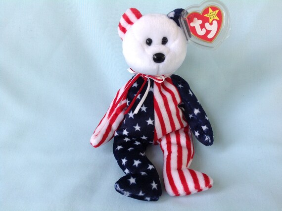 patriot bear beanie baby