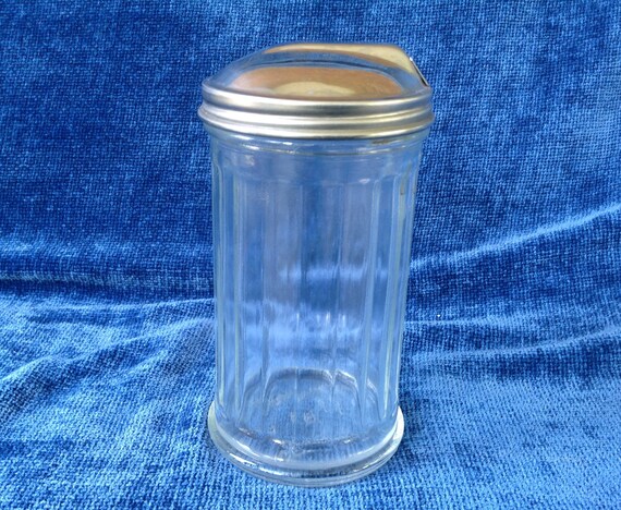 Cobalt Blue Vintage Looking Retro Restaurant Style Sugar Shaker Dispenser