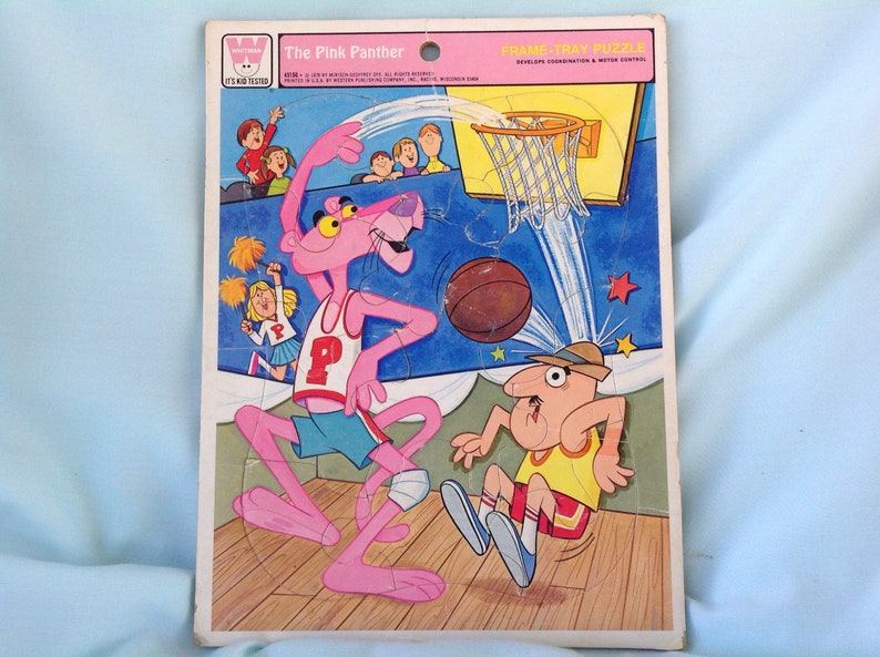 Pink Panther Puzzle Whitman Frametray Puzzle 1976 Etsy
