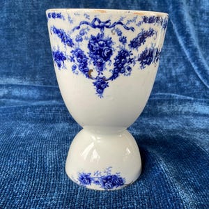 Blau-Weiß-Eierbecher Flow Blue Doppel-Eierbecher Kobalt-Blau und Weiß- Eierbecher